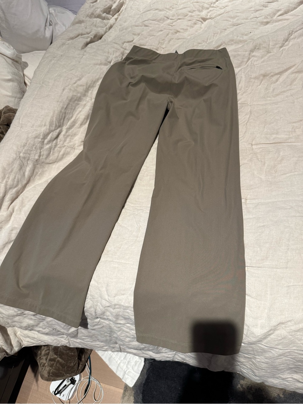 Casual Wide-Leg Trousers in Taupe vuori m